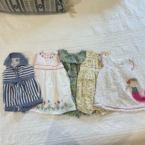 Spring / Summer dress bundle of 5. 12 months.